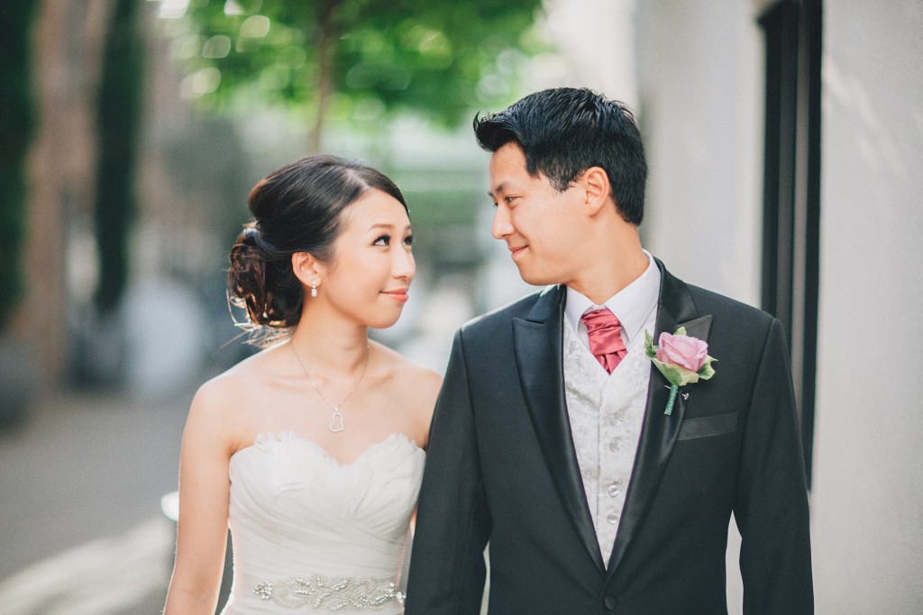 nicholas-lau-nicholau-weddings-london-world-global-film-photography-beautiful-pretty-blog-first-wedding-love-cute-white-dress-chinese-asian-corsage-pink-rose-looking-at-each-other-bride-groom