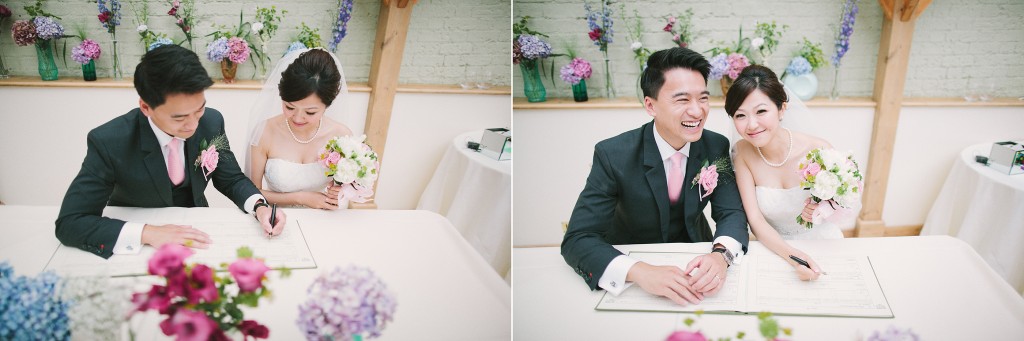 nicholas-lau-nicholau-london-film-fine-art-photography-beautiful-blog-first-wedding-love-cute-white-dress-chinese-asian-Gaynes-park-bride-and-groom-signing-the-marriage-license-contract