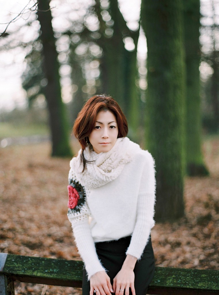 nicholas-lau-nicholau-portrait-photography-winter-fall-fine-art-contax-645-fuji-film-japanese-lady-girl-sitting-fence-knitted-ugly-sweater