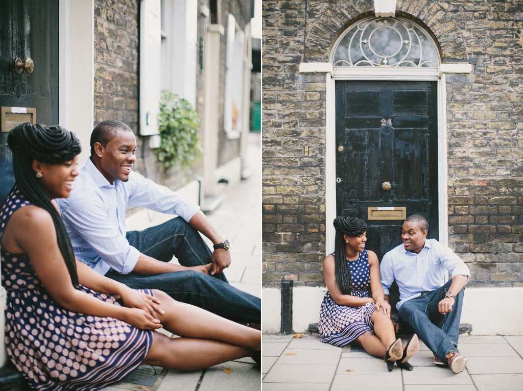 nicholau-nicholas-lau-photography-couples-session-pre-wedding-engagement-love-african-london-24-baker-street-discussion-on-the-threshold-door-antique