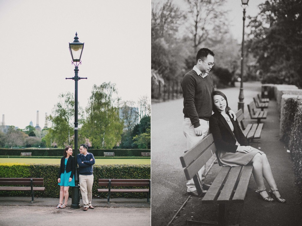 nicholas-lau-nicholau-engagement-spring-photography-peony-and-mockingbird-chinese-couple-battersea-park-westminster-something-blue-under-lamp-post-bench-together