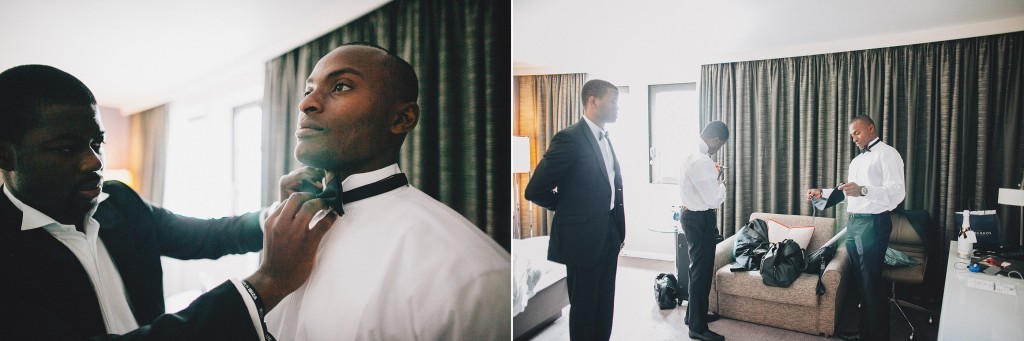 Nicholau-nicholas-lau-photography-london-uk-wedding-fine-art-film-nigerian-black-african-traditional-getting-ready-groom-bowtie-bow-tie-white-shirt