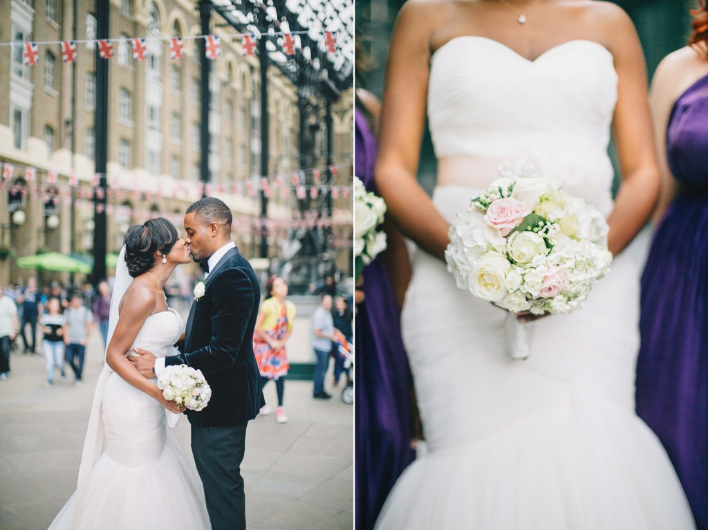 Nicholau-nicholas-lau-photography-london-uk-wedding-fine-art-film-nigerian-black-african-traditional-leadenhall-market-bridge-groom-bouquet-white-roses-urban-love