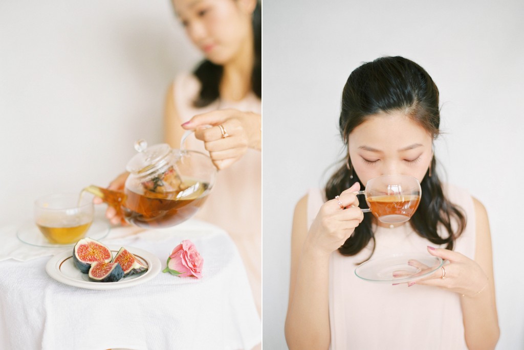 Nicholas-lau-nicholau-film-fine-art-photography-portraits-korean-asian-tea-pot-fuji-400-contax-645-pretty-beautiful-fig-tea-pink-roses-sipping-drinking