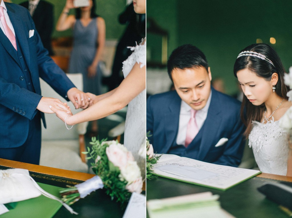 nicholas-lau-nicholau-wedding-marriage-fine-art-film-photography-blue-suit-chinese-love-dress-white-autumn-fall-leaves-hold-hands-certificate-sign-pledge