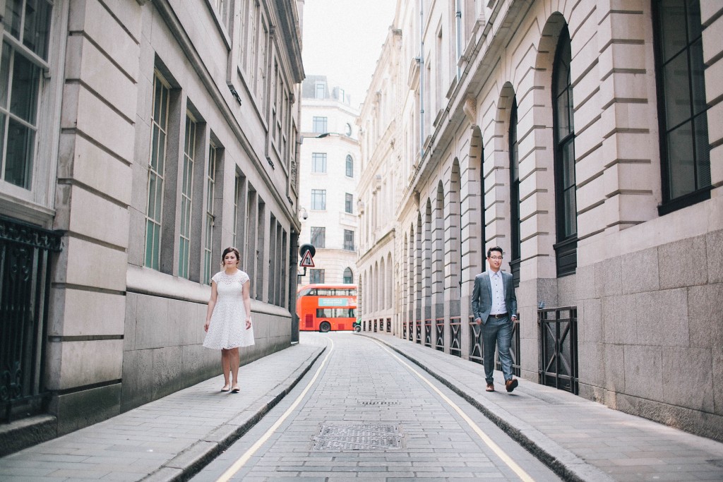 nicholas-lau-nicholau-photo-photography-fine-art-hybrid-engagement-chinese-asian-couple-london-uk-white-dress-grey-suit-red-bus-perspective