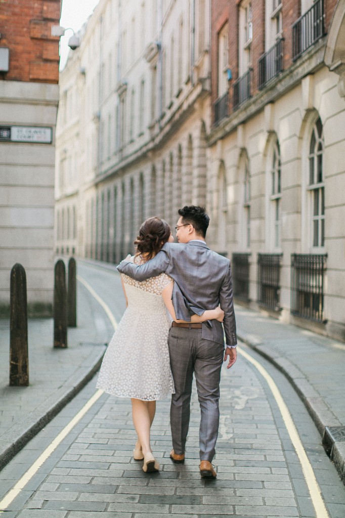 nicholas-lau-nicholau-photo-photography-fine-art-hybrid-engagement-chinese-asian-couple-london-uk-white-dress-grey-suit-walking-together-streets